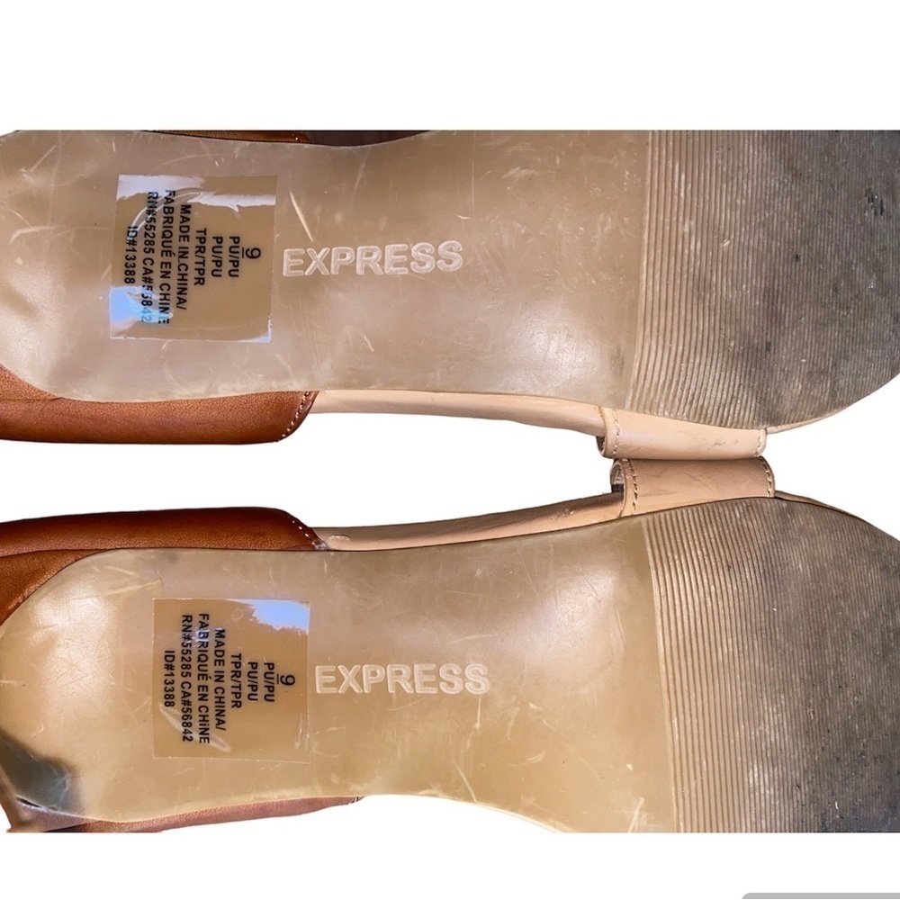 Express Two Tone Strap Heels - Picture 3 of 3